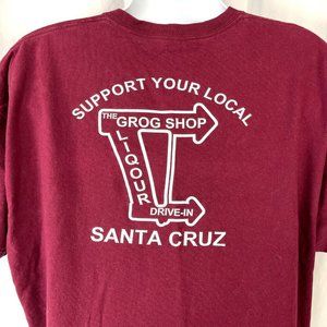 Grog Shop Santa Cruz Support Your Local Liquor Store 2XL T-Shirt XXL Mens Calif